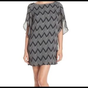 Ali & Jay Black/White Chevron Dress